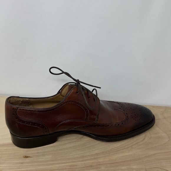 MAGNANNI Wing Tip Leather Brown Mens 7.5 M Oxford Shoes main image 12